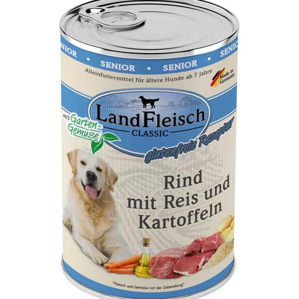 Landfleisch Senior Rind mit Reis und Kartoffeln