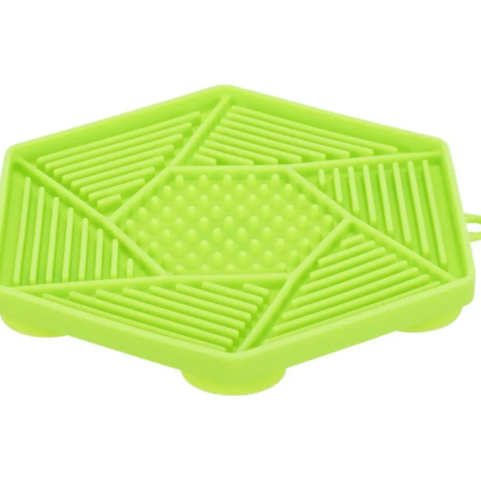 Lick n Snack Matte mit Saugnäpfen, Silikon, 17cm, grün