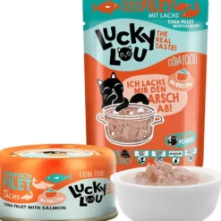 Lucky Lou Extrafood Thunfisch und Lachs in Broth