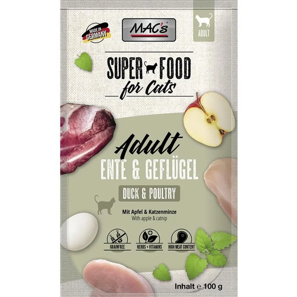 Macs Cat Pouch Ente + Geflügel 100g