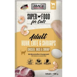 Macs Cat Pouch Huhn, Ente + Shrimps 100g