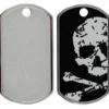 Military Groß Schwarz/Weiß Skull Vertikal