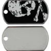 Military Groß Schwarz/Weiß Skull Horizontal