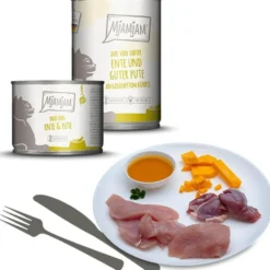 MjAMjAM DUO von zarte Ente + guter Pute an gedämpftem Kürbis