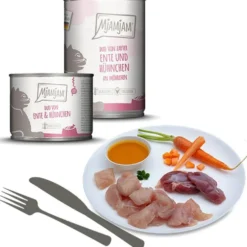 MjAMjAM DUO von zarter Ente + saftigem Hühnchen an Möhrchen