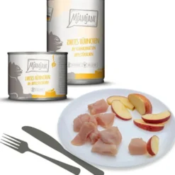 MjAMjAM zartes Hühnchen an schmackhaften Apfelstückchen