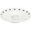Napf, flach, Katze/Pfoten, Keramik, 0,2 l / 15 cm, weiß