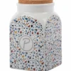 Petlando Futter- und Snackdose Terrazzo, 1350 ml, weiß