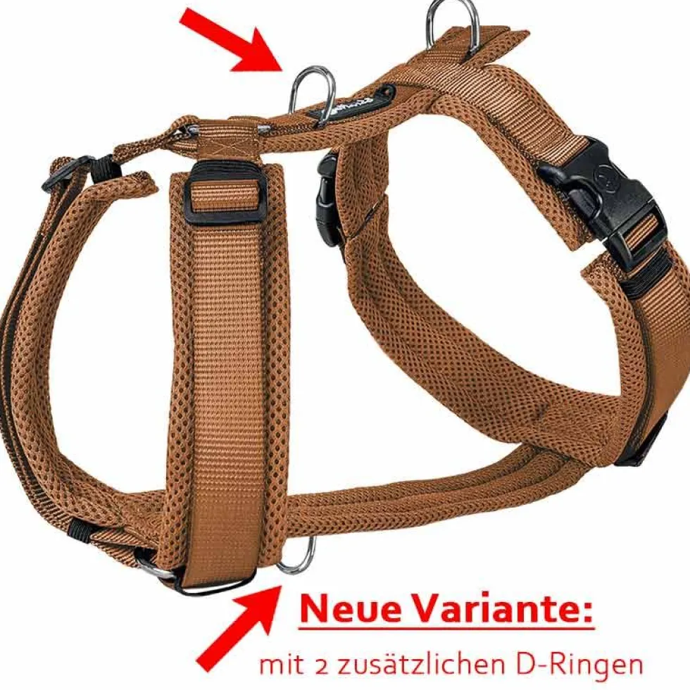 Petlando Mesh Y-Comfort Geschirr, cognac