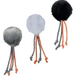 Plüschbälle mit Bändern 4 cm