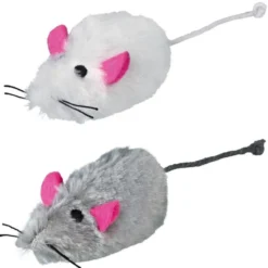 Plüschmäuse, Langhaar, 9 cm
