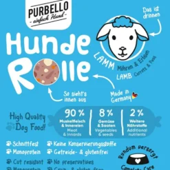 Purbello HundeRolle Lamm mit Möhren und Erbsen
