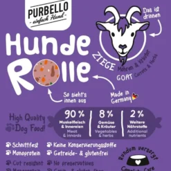 Purbello HundeRolle Ziege mit Möhren und Kräutern