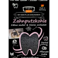 QCHEFS Zahnputzkohle Katze, 70g