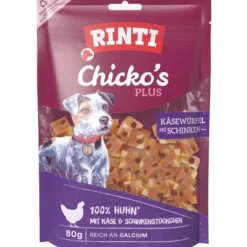 Rinti Snack Chickos PLUS Käse-Schinken-Würfel 80g