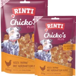 Rinti Snack Chickos PLUS Käsewürfel mit Huhn
