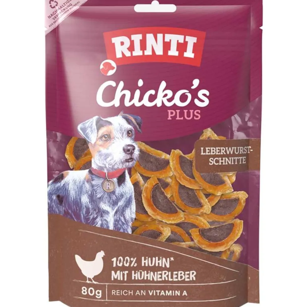 Rinti Snack Chickos PLUS Leberwurstschnitte 80g
