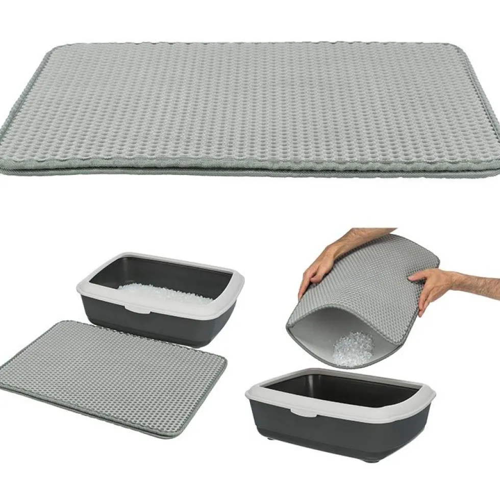 Sieb-Vorleger für Katzentoiletten, EVA, grau