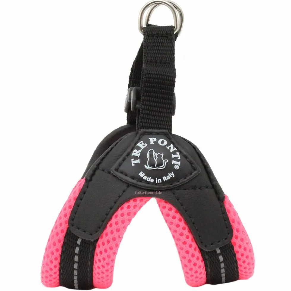 Tre Ponti Easy Fit Soft-Geschirr NEON, atmungsaktiv, rosa