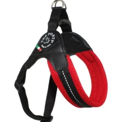 Tre Ponti Easy Fit Soft-Geschirr mit Bauchgurt, rot