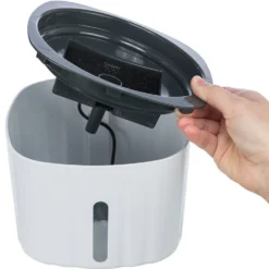 Trinkbrunnen Flower, 2l, weiß/grau