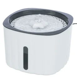 Trinkbrunnen Flower, 2l, weiß/grau