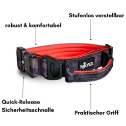 Woofed Nylon Tactical, Halsband, Griff, signal camo