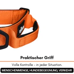 Woofed Nylon Tactical, Halsband, Griff, safety orange
