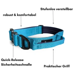 Woofed Nylon Tactical, Halsband, Griff, arctic sky