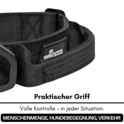 Woofed Nylon Tactical, Halsband, Griff, deep black