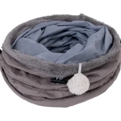 ZOOPREME Katzentunnel Twist 124 cm, grau